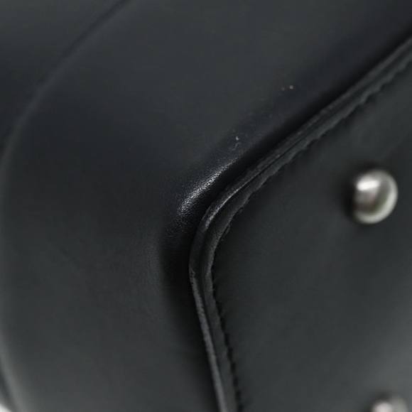 BURBERRY Hand Bag Leather Black Silver Auth bs17557 - Picture 16 of 16